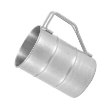 4Stk Camping Tasse Outdoor Wassermug Silber