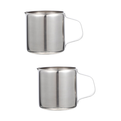 2Stk Profi Milchaufschäumer Aus Silber Für 2