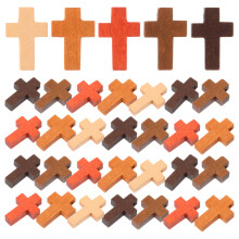 200Stk Kleine Holzkreuze Für Schmuck Basteln Charms Anhänger