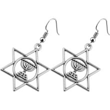 4Paare Hanukkah Stern Ohrringe Silber Damen Schmuck Leicht Komfort