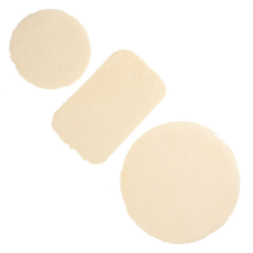 15Stk Fußmatten Plüsch Beige Mini Set