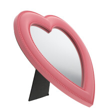 8Stk Kreativ Herzförmiger Tischspiegel Pink Makeup Mirror Für