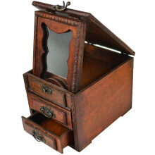2Stk Vintage Schmuckschatullen Holz Schmuckaufbewahrung Mit