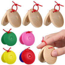 48Stk Pädagogische Kastagnetten Für Kinder Holz-Musikspielzeuge