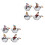 2Sets Resin Figuren Ente 5