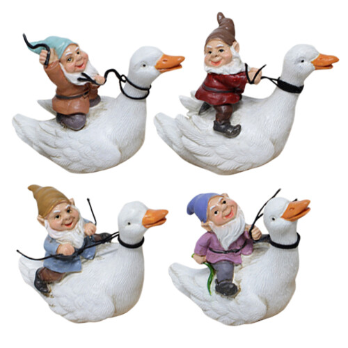 2Sets Resin Figuren Ente 2