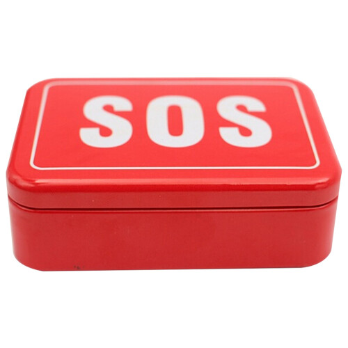 4Pcs Red Outdoor Survival Box Emergency Multipurpose Storage Kit