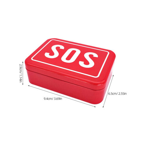 4Pcs Red Outdoor Survival Box Emergency Multipurpose Storage Kit 1