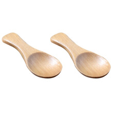4Stk Holzlöffel Kurzgriff Khaki Mini Salztee Gewürzscoop