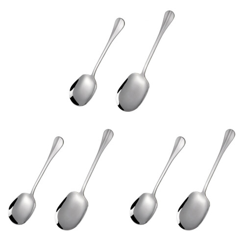 6Stk Silber Servierlöffel Aus Mit Ergonomischem Griff 1