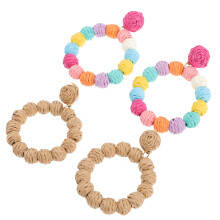 6Paare Damen Raffia Ohrringe Strand Schmuck Bunt Leicht