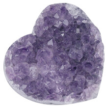 4Stk Dekorativer Herzförmiger Kristallstein Natürlicher Amethyst