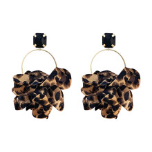 2Paare Kreative Ohrhänger Leopard Muster Damen Ohrschmuck Retro