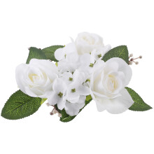 3Stk Weißer Kerzenkranz Aus Kunststoff Für Hochzeitstisch