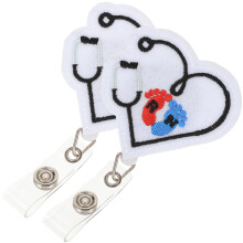 4Stk Hübscher Rotierender Badgehalter Filzclip Für Krankenschwestern