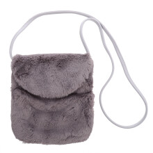 3Stk Female Plush Messenger Bag Hellgrau Handytasche Storage Bag