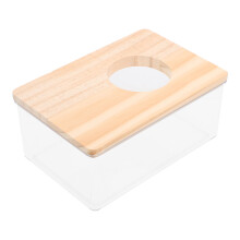 2Stk Hamster Sandbad Badezimmer Mit Holzdeckel Sicht Mehrfarbig