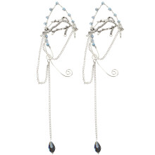 2Paare Kreative Ohrclips Ohrmanschetten Mit Quasten Damen Ohrschmuck