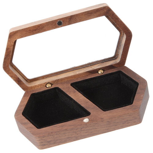 2Stk Holz Schmuckkästchen Ringhalter Für Eheringe Geschenk Elegant