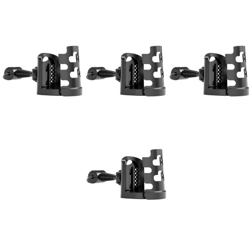 4Stk Auto Rücksitz Becherhalter Rotierend Schwarz Kunststoff 2