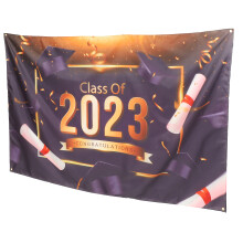 3Stk Polyester Graduation Party Hintergrundbanner