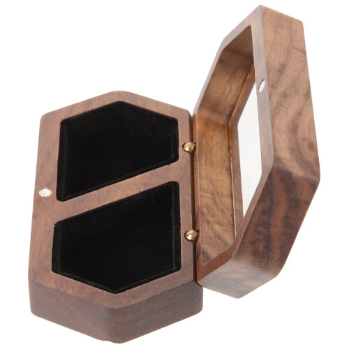 2Stk Holz Schmuckkästchen Ringhalter Für Eheringe Geschenk Elegant 1