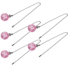 15Stk Pink Beleuchtungs Zugkette Kristall Anhänger Ventilator Ersatz