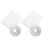 2Pcs White Mesh Curtain for Home Use with Adhesive Hook and Loop Strip 1