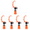 5Stk Kunststoff Modell-Displaystand Mit 360 Rotation Orange 7