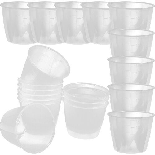 60Stk Transparenter Reismaßbecher Kunststoff Mit Für 1
