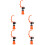 5Stk Kunststoff Modell-Displaystand Mit 360 Rotation Orange 8
