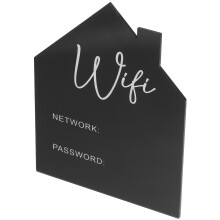 2Stk Schwarzes WiFi Passwort Schild Aus Langlebigem