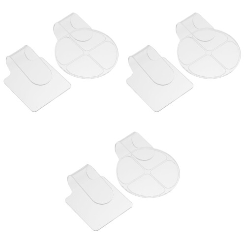 6Pièces Palettes Acryliques Blanches Portables Pour Salon 2