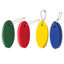 12Stk Wasserdichter Ovaler Schlüsselring PU Schwimmend Farben