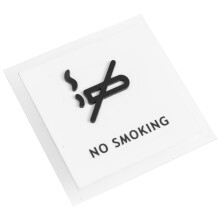 5Stk Witterungsbeständiges Nichtraucher-Schild Weiß Außen