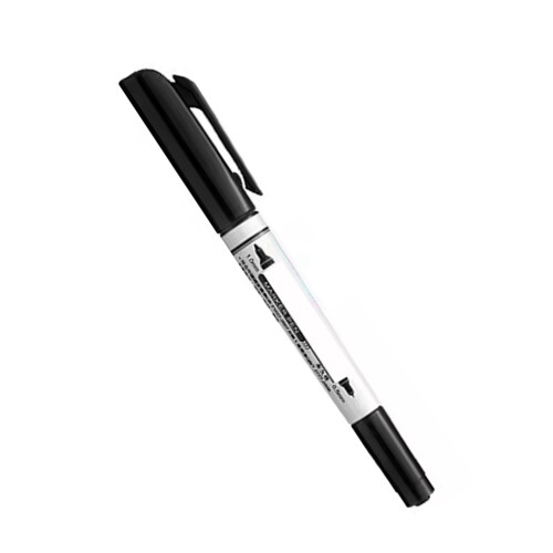 Oil-Based Marker Pen Dual Tip Black 15cmx2cmx1cm 2