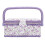 Needlework Basket Sewing Organizer With Rotating Handle Double Layer Design Fabric Sewing Kit Holder Floral Print 1