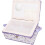 Needlework Basket Sewing Organizer With Rotating Handle Double Layer Design Fabric Sewing Kit Holder Floral Print 3