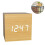 Eco-Friendly Wooden Texture Alarm Clock, Modern Cube Design With White Led Display 2