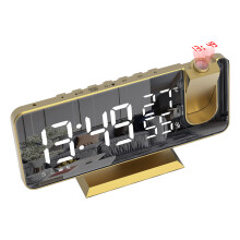 Mirror Surface Alarm Clock, With Large Display And Dual Usb Charging Ports For Modern Home Decor