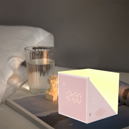 Rechargeable Alarm Clock With Dimmable Night Light, Multi-function Led Display For Modern Living 2