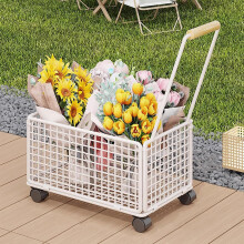 Small Night Market Stall Trolley Mobile Display Racks For Flowers Snacks Groceries Carts With Handle White Small