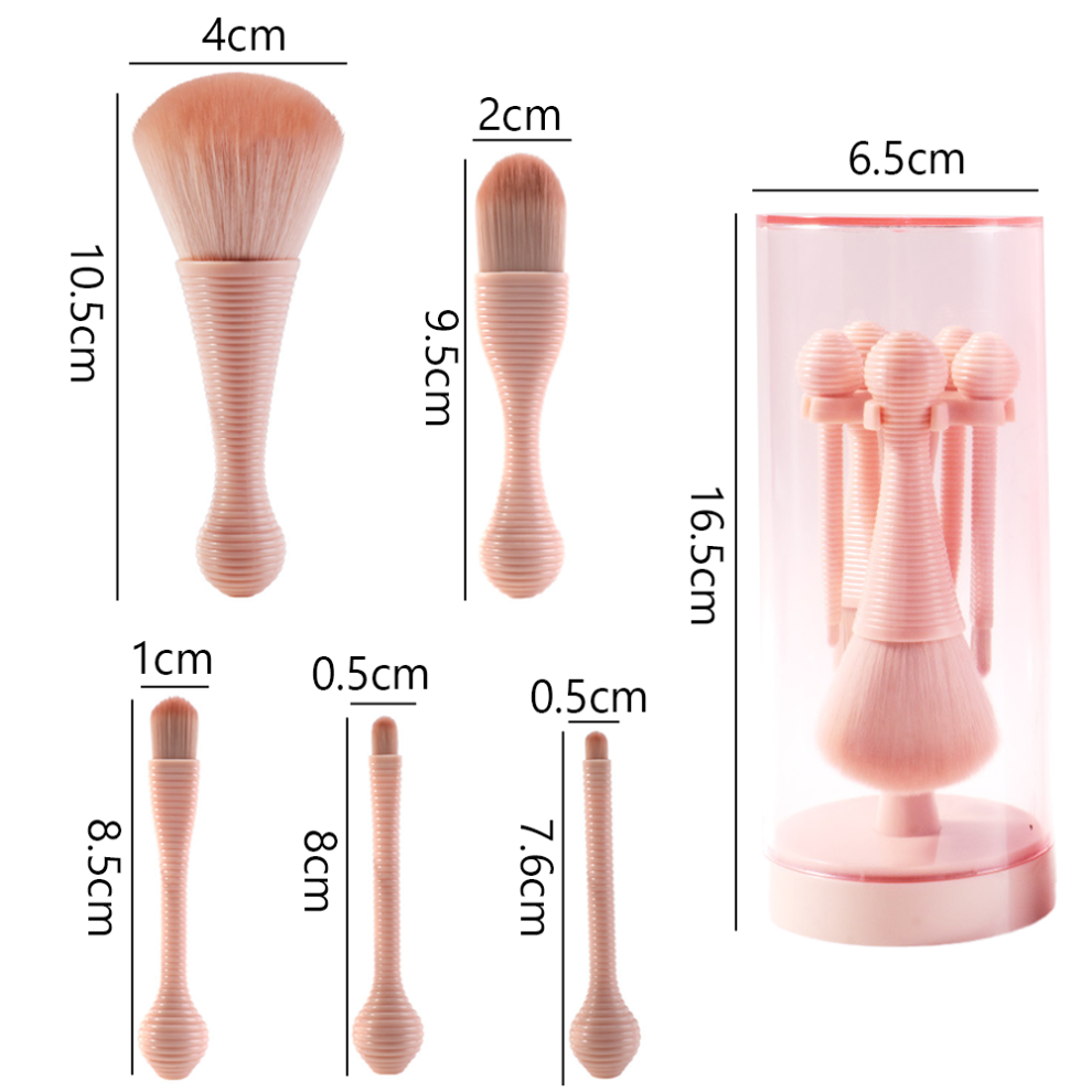 Travel Makeup Brushes, Slim Waist Professional Cosmetics Brushes For Easy Control, Retractable Makeup Brush For Convenient Storage And Application