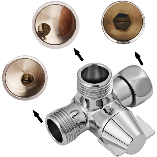Ball-cartridge Controlled Shower Arm Diverter, High Quality Solid Brass For Effortless Installation 2