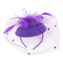 2Stk Braut Haarschmuck Vintage Beret Mit Für Fest