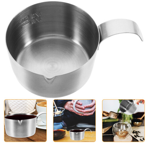3Stk Milchkännchen Mit Griff, Präzise Messskala, Silber