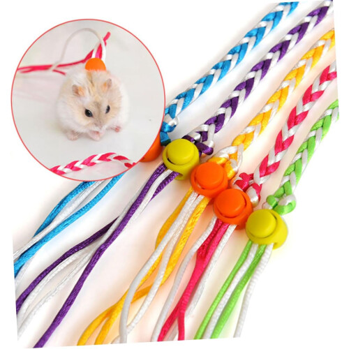 Adjustable Hamster Harness Leash with Buckle for Safe Comfortable Small Pet Walking 1.4m 1