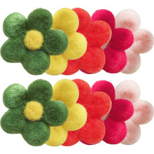 20Stk Filzblumen in Verschiedenen Farben Für DIY Haarschmuck Deko