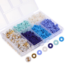 5Sets Bastelkit Blau Tonperlen Armbänder Für Und Geschenkideen