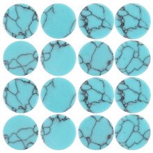 60Stk Sky-Blue Cabochons Halbkreis Schmuck Zeitstein Zubehör